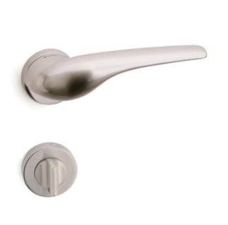 System DORIS Rozetli Kapı Kolu Nikel Saten Renk (HA165RO12 NB)