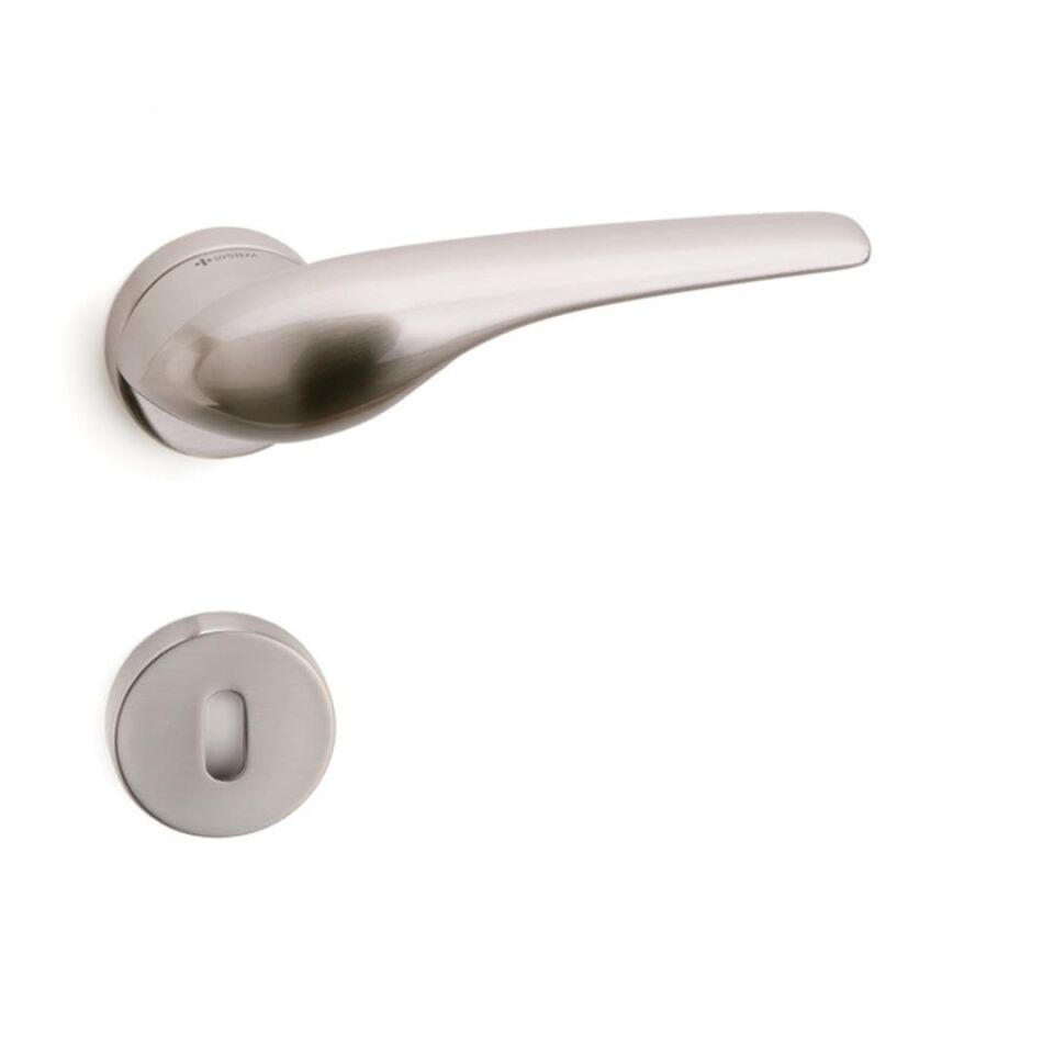 System DORIS Rozetli Kapı Kolu Nikel Saten Renk (HA165RO12 NB)