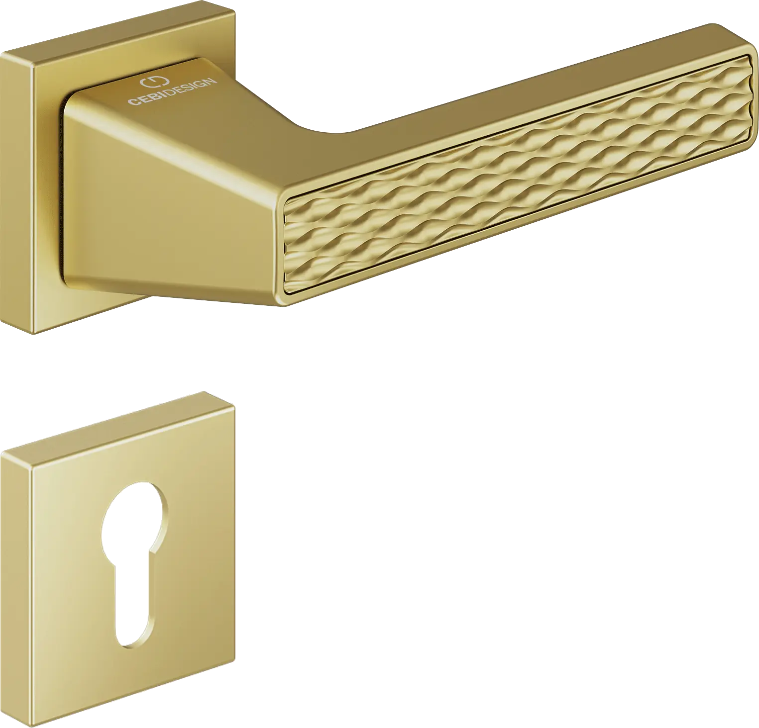 Çebi C5296 Wave Artline Kapı Kolu PC35 (Mat Pirinç) - Yale