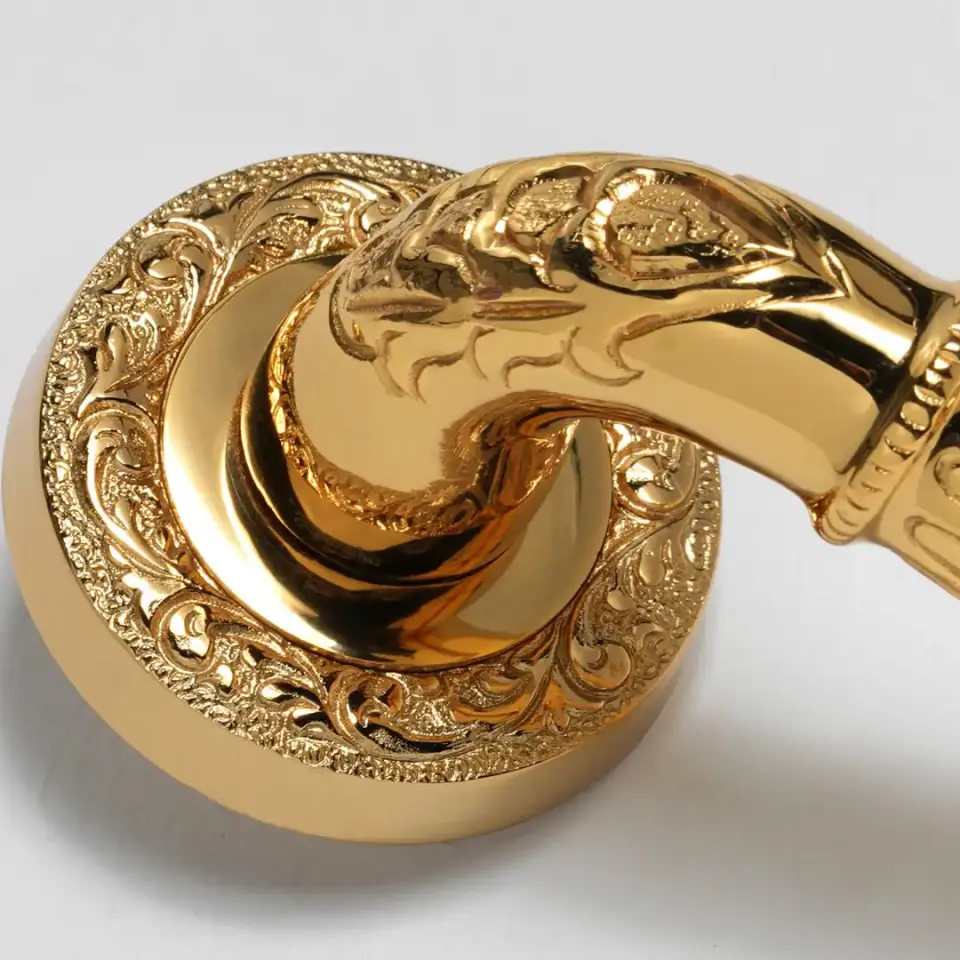 Palace Rozetli Kapı Kolu 24 Ayar Altın Kaplama