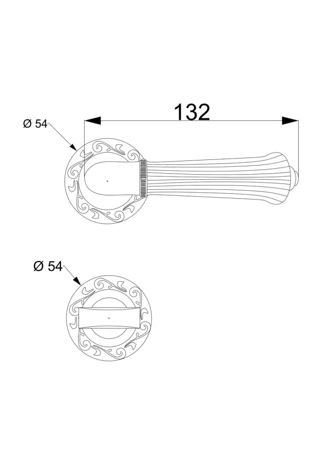 Palace Rozetli Kapı Kolu 24 Ayar Altın Kaplama