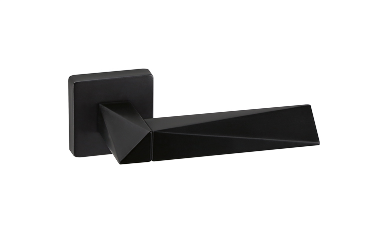 System AGATE Rozetli Kapı Kolu Siyah Renk (HA111RO11 AL6)