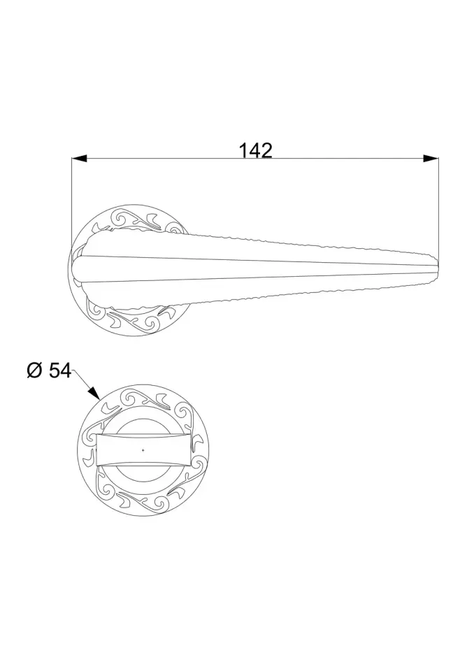 Mia Rozetli Kapı Kolu Krom