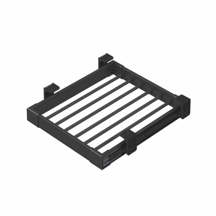 Teleskopik Raylı Alüminyum Pantolonluk 400 mm Antrasit - 550 mm