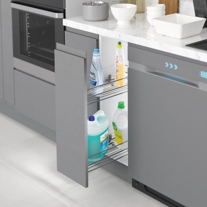 Gizli Raylı Deterjanlık (Tek Açılım) Tel 203 mm Sağ