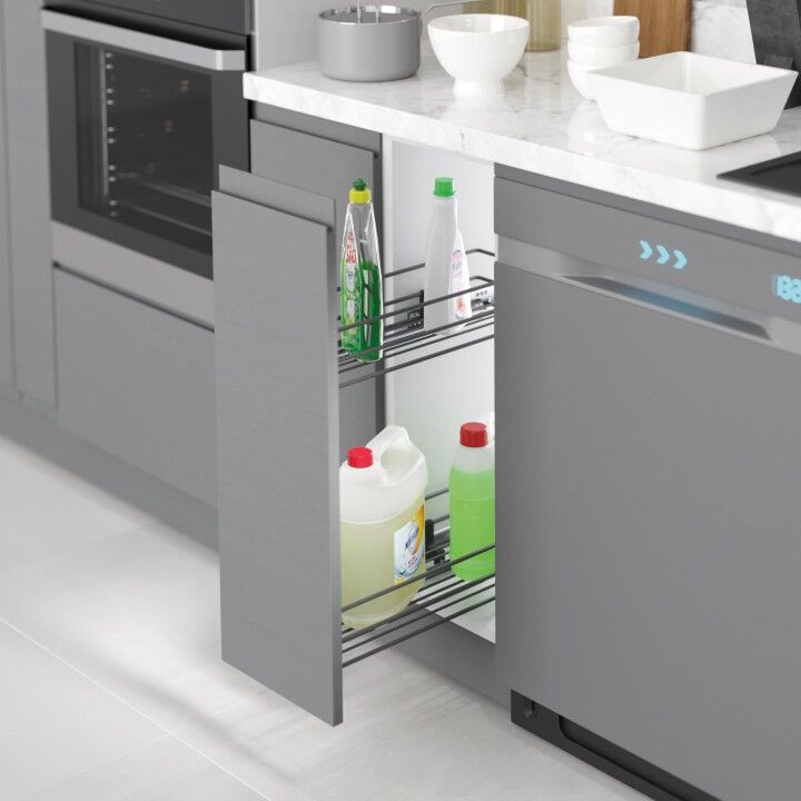 Gizli Raylı Deterjanlık (Tek Açılım) Tel 203/151 mm Sağ