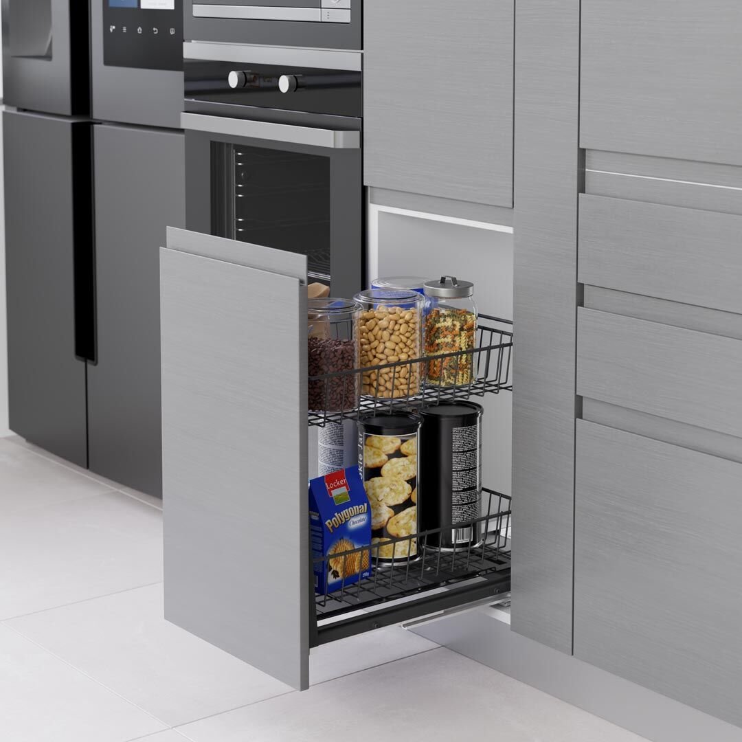 Zemin Bağlantılı Tezgah Altı 2 Sepetli Ünite