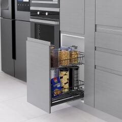 Zemin Bağlantılı Tezgah Altı 2 Sepetli Ünite