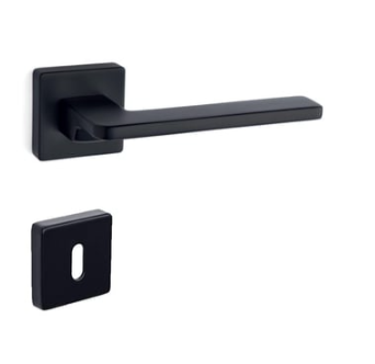 System GIADA Rozetli Kapı Kolu Siyah Renk (HA110RO11 AL6)