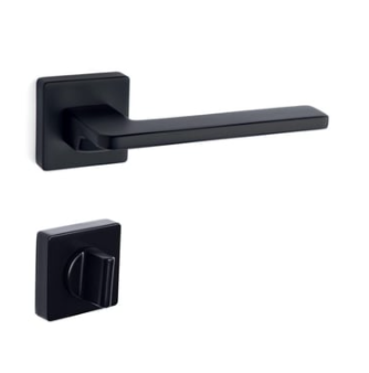 System GIADA Rozetli Kapı Kolu Siyah Renk (HA110RO11 AL6)