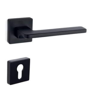 System GIADA Rozetli Kapı Kolu Siyah Renk (HA110RO11 AL6)