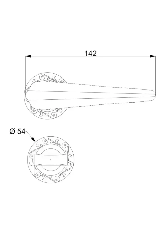 Mia Rozetli Kapı Kolu Sarı Oksit