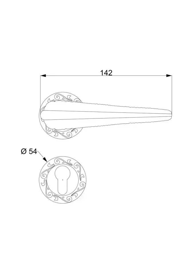 Mia Rozetli Kapı Kolu Sarı Oksit