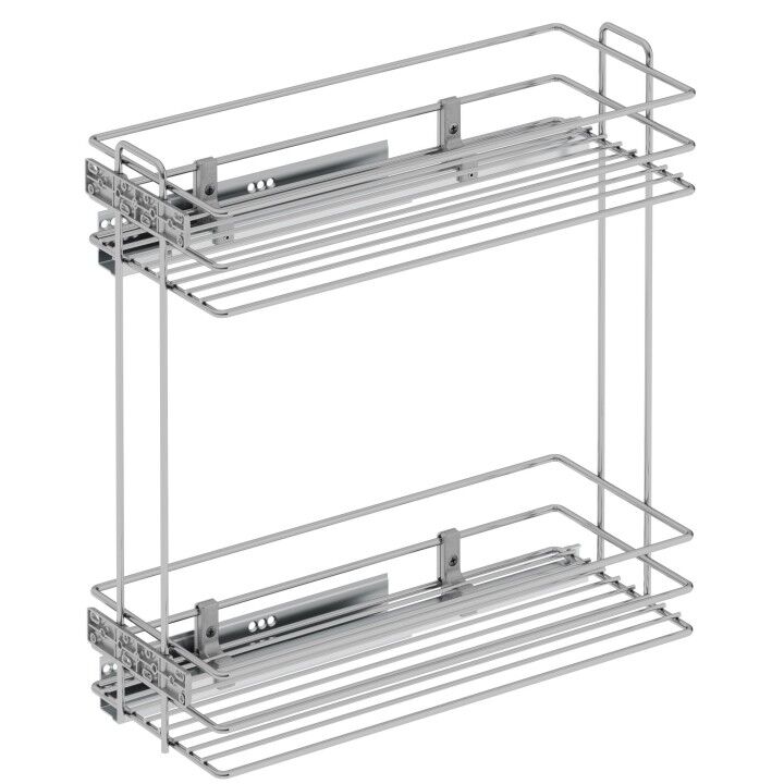 Gizli Raylı Deterjanlık (Tek Açılım) Tel  203 mm Sol Crom