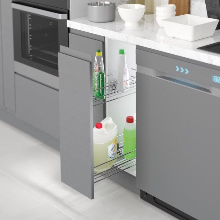 Gizli Raylı Deterjanlık (Tek Açılım) Tel  203/151 mm Sol