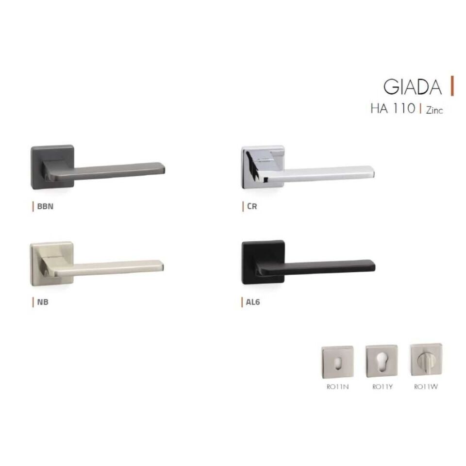 System GIADA Rozetli Kapı Kolu Füme Renk (HA110RO11 BBN) Oda