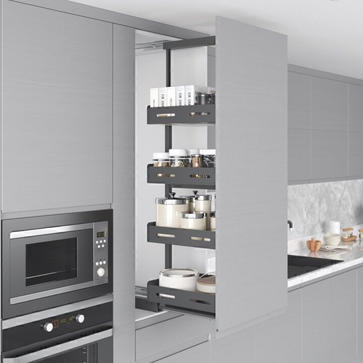 Unique Box Gizli Raylı Frenli Kiler 1700-1850 mm | 450 mm Kapak Uyumlu