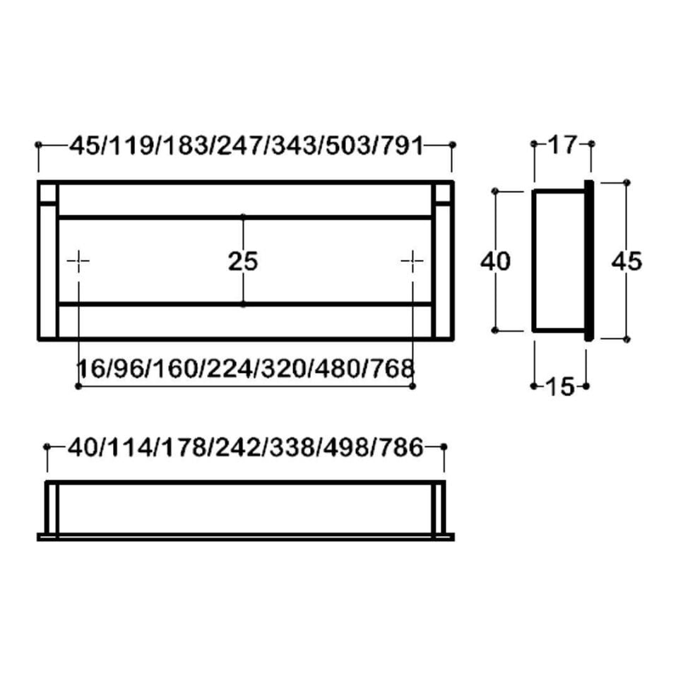 System 2165 Siyah Renk Gömme Kulp 160 mm (SY2165 0160 AL6-AL6)