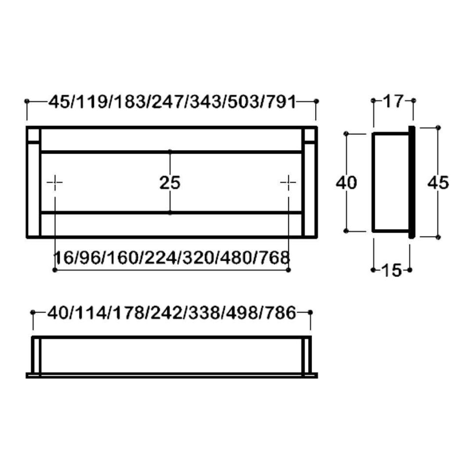 System 2165 Krom Renk Gömme Kulp 160 mm ( SY2165 0160 CR-CR)