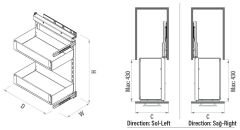 Unique Wood Yandan Gizli Raylı Ünite (90 Derece)