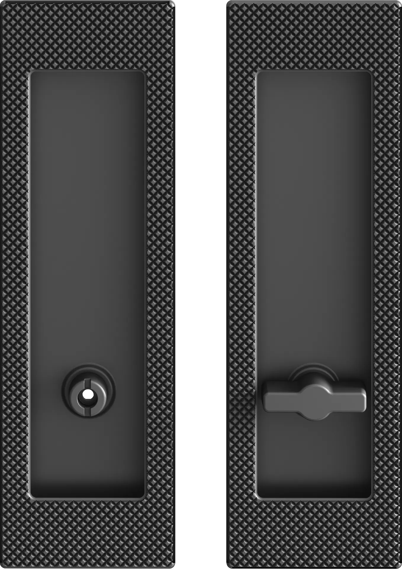 Cebi Design D1284 WC Kayar Kapı Kolu PC24 (Mat Siyah)