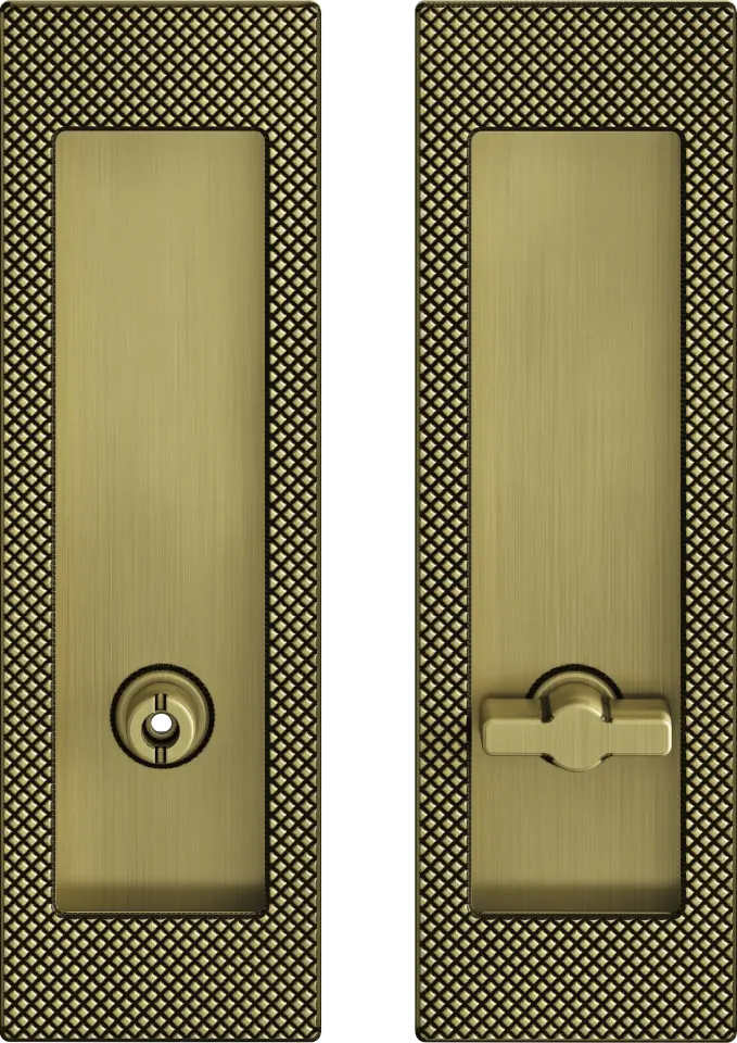Cebi Design D1284 WC Kayar Kapı Kolu MP30 (Fırçalanmış Antik Pirinç)