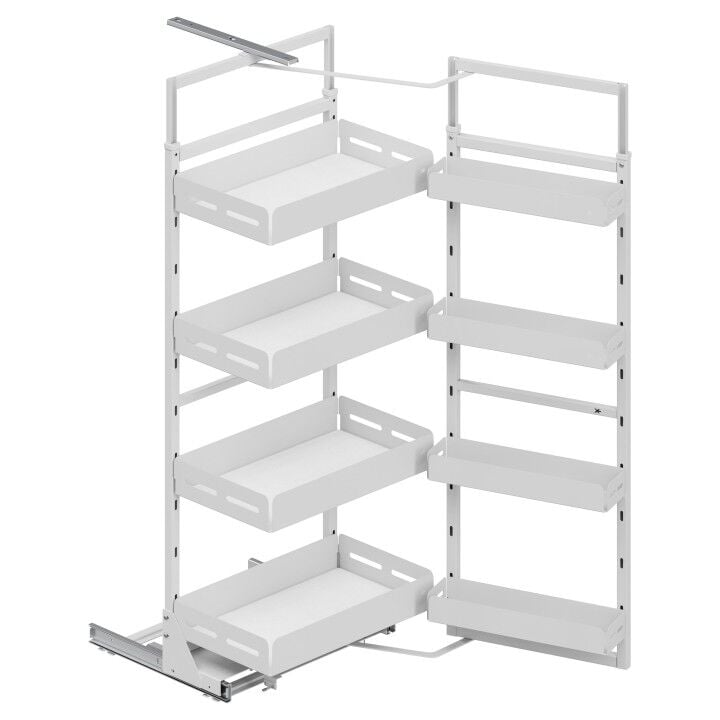 Starax 1229 İkiz Kiler | 45 cm Kapak Uyumlu Unique Box - Beyaz