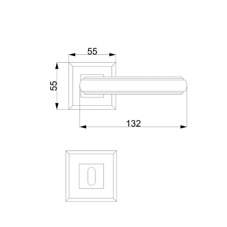 Arch Rozetli Kapı Kolu Koyu Sarı Oksit Oda