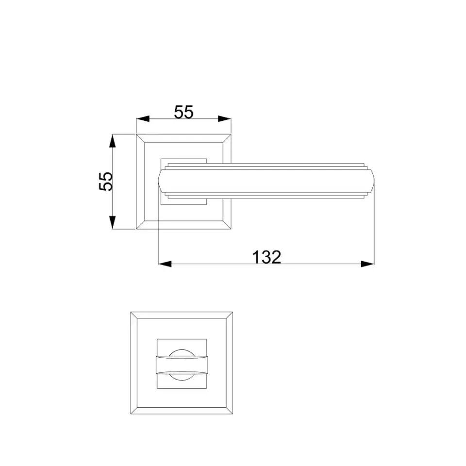 Arch Rozetli Kapı Kolu Sarı Oksit