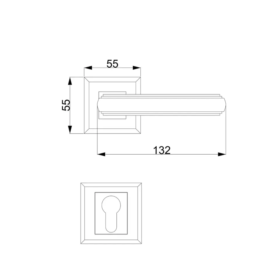 Arch Rozetli Kapı Kolu Sarı Oksit