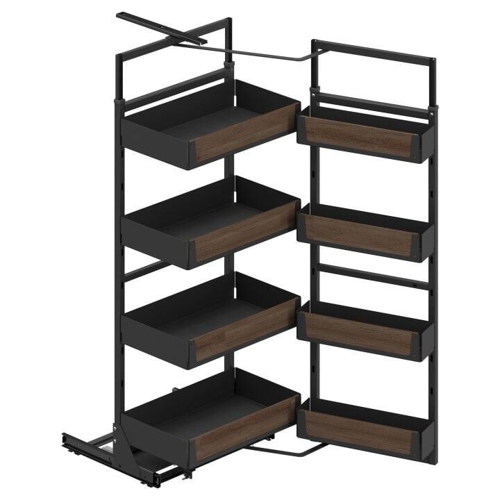 Starax 1230 İkiz Kiler | 60 cm Kapak Uyumlu Unique Wood  - Antrasit