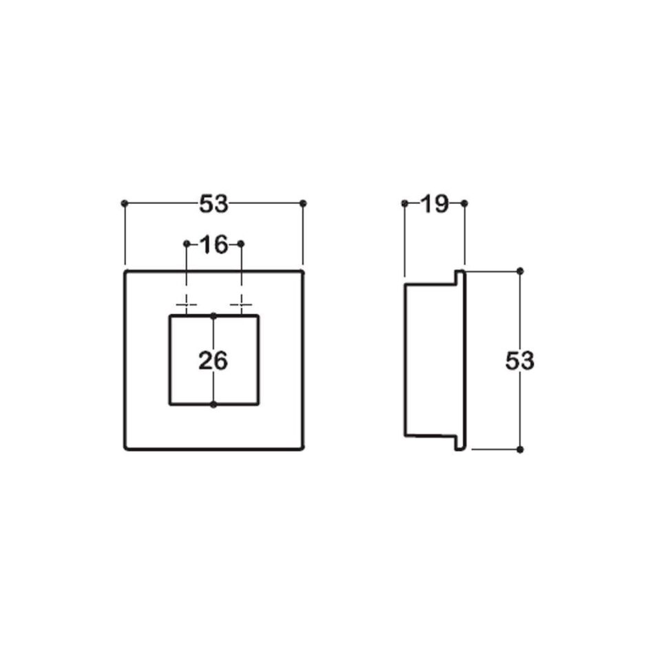 System 7483 Krom Renk Entegre Kulp 16 mm (SY7483 0016 CR)