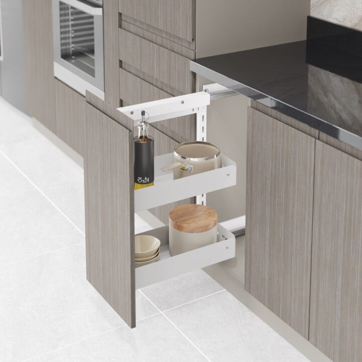 Unique Box Yandan Gizli Raylı Ünite (90 Derece) 205 mm Sol