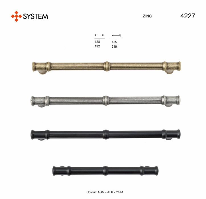 SYSTEM 4227 Siyah Renk Klasik Kulp