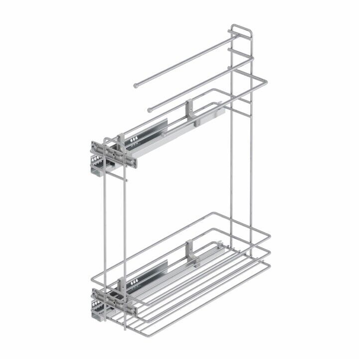 Gizli Raylı Havlu Askılı Deterjanlık (Tek Açılım) Tel 151 mm Sağ