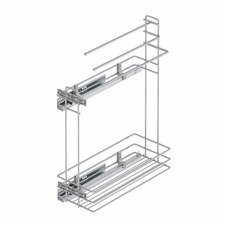Gizli Raylı Havlu Askılı Deterjanlık (Tek Açılım) Tel 203 mm Sol