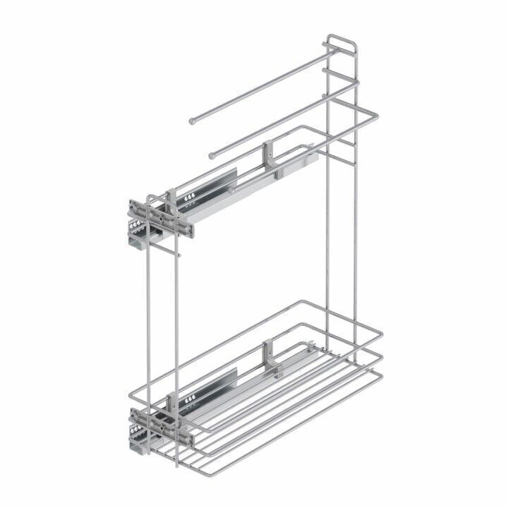 Gizli Raylı Havlu Askılı Deterjanlık (Tek Açılım) Tel 203 mm Sağ