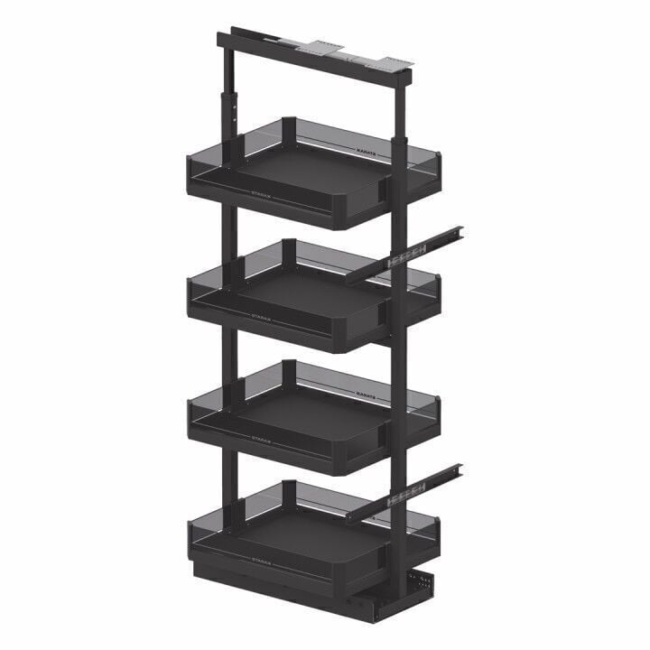 Premium Gizli Raylı Frenli Kiler 1550-1700 mm | 350 mm Kapak Uyumlu