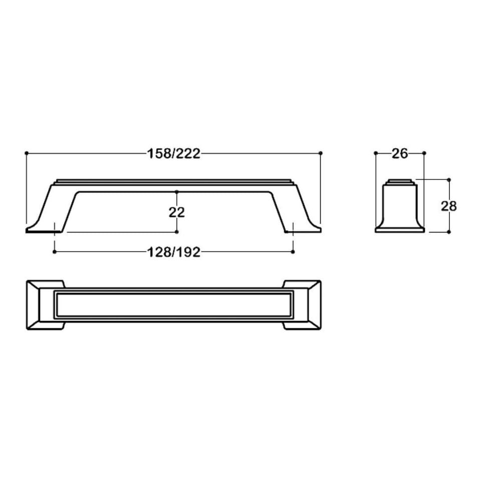 SYSTEM 4235 Antik Gümüş Renk Klasik Kulp