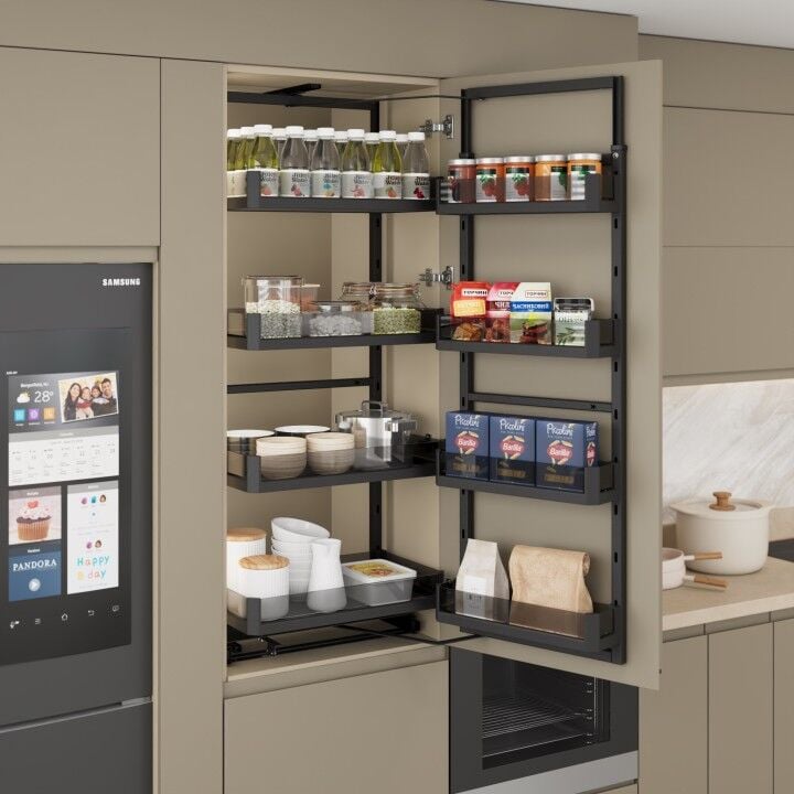 Starax İkiz Kiler 155-170 cm | 60 cm Kapak Uyumlu Premium - Antrasit
