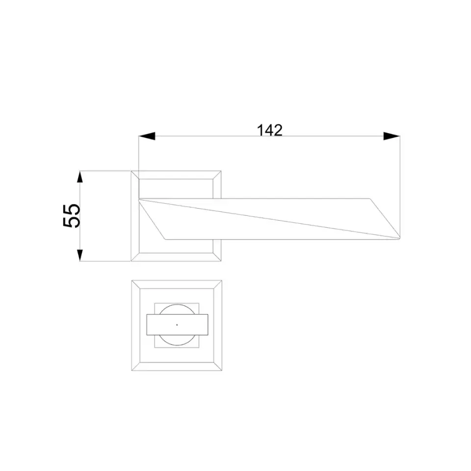 Freccia Rozetli Kapı Kolu Altın-Saten Altın WC