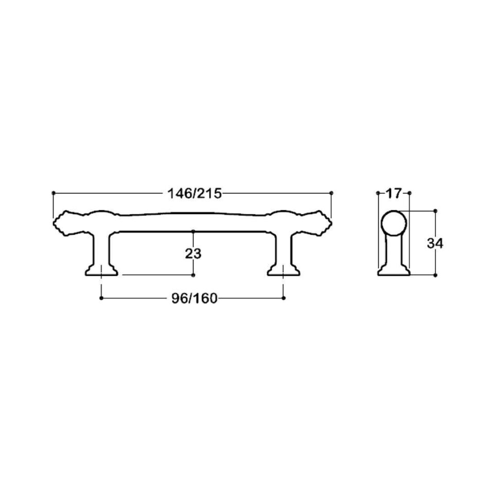 System 4482 Parlak Nikel Renk Modern Kulp
