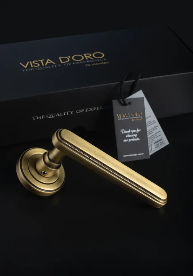 Wakra Rozetli Kapı Kolu Sarı Oksit