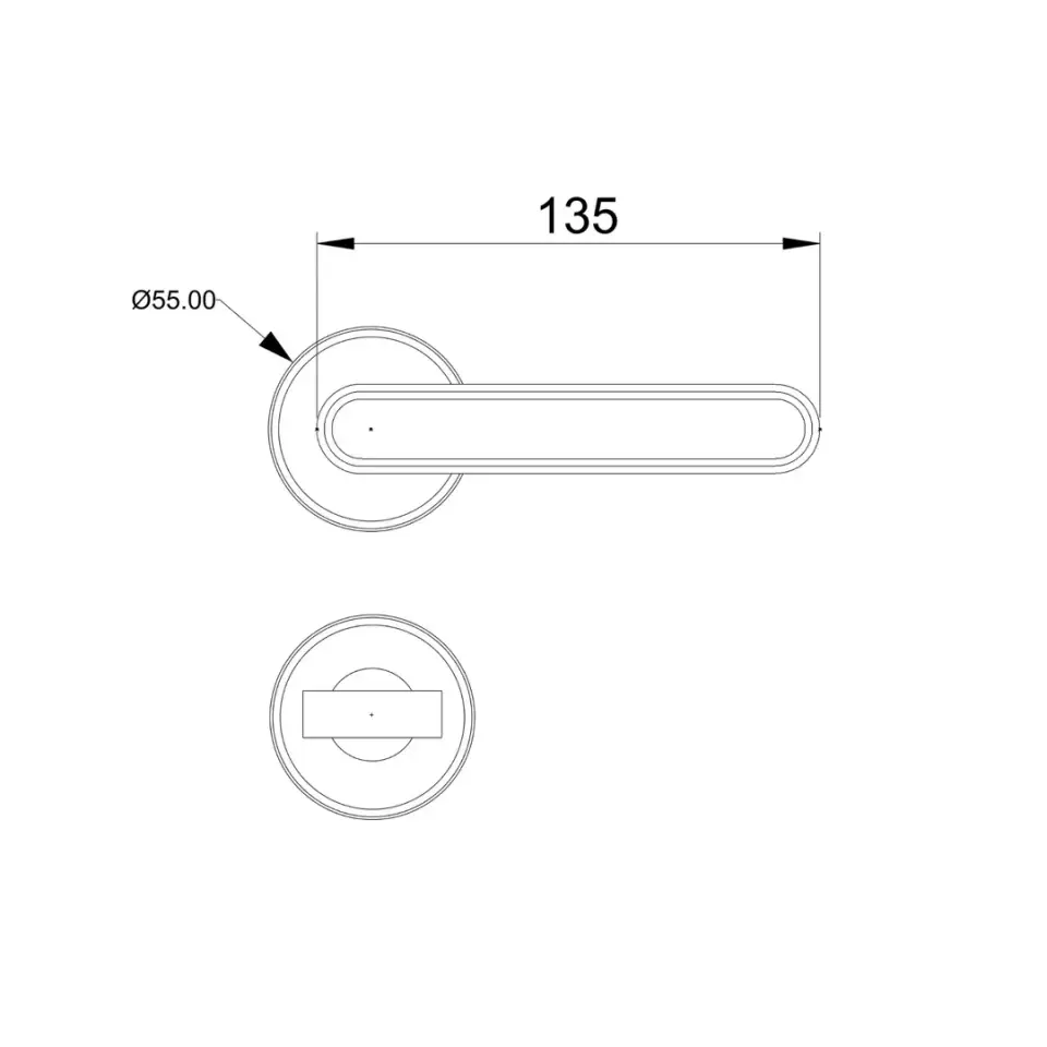 Wakra Rozetli Kapı Kolu Sarı Oksit