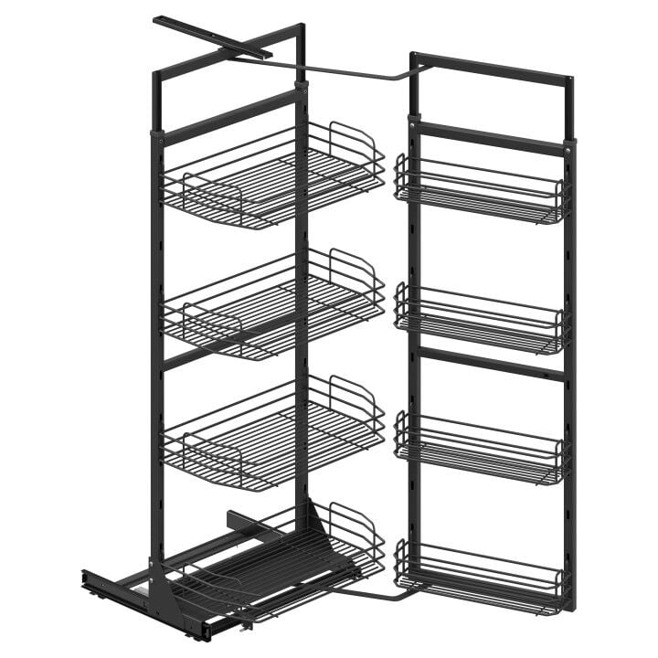 Starax İkiz Kiler 140-155 cm | 60 cm Kapak Uyumlu Tel - Antrasit