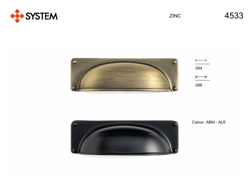 System 4533 Siyah Renk Tas Kulp 64 mm (SY4533 0064 AL6)