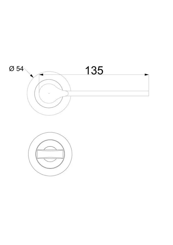 Linea Rozetli Kapı Kolu Sarı Oksit WC