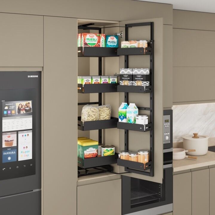 Starax İkiz Kiler 140-155 cm | 45 cm Kapak Uyumlu Unique Box - Antrasit