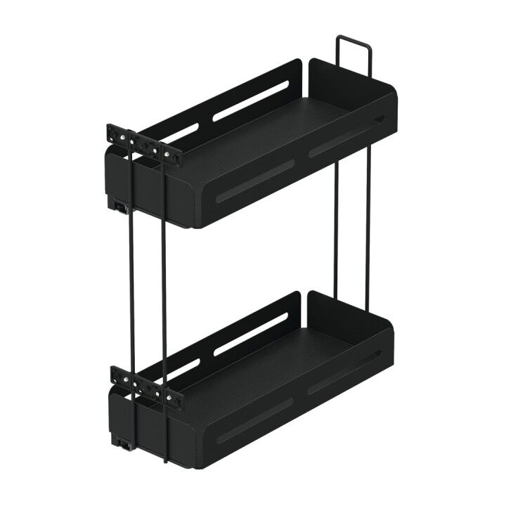 Unique Box Gizli Raylı Deterjanlık (Çift Açılım) 151 mm Sol Antrasit