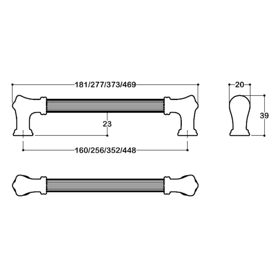 System 4640 Antik Renk Klasik Kulp (SY4640 ABM-ABM) 160 mm (SY4640 0160 ABM-ABM)